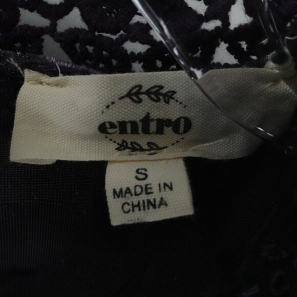 Entro Sz Small Top‎ Deep Purple Crushed Velvet Goth Whimsigoth Lace Scallop Hem - Picture 9 of 10